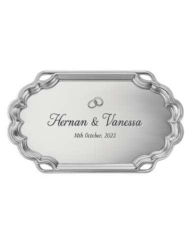 Bandeja Personalizable para Bodas, Bautizos, Comuniones o Eventos –  Acero P2600/1