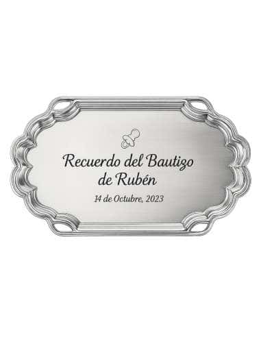 Bandeja Personalizable para Bodas, Bautizos, Comuniones o Eventos –  Acero P2600/1