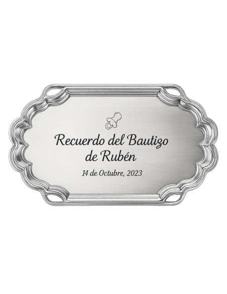 Bandeja Personalizable para Bodas, Bautizos, Comuniones o Eventos –  Acero P2600/1