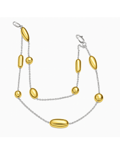 Pulsera para Mujer en Oro Bicolor con gotas o frijoles - Oro Bicolor 18K