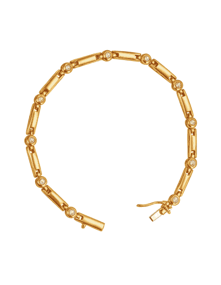 Pulsera para Mujer en Oro con Brillantes Engastados - Oro 18K