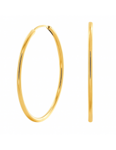 Pendientes  para Mujer de oro en Aro Fino 34mm  - Oro Amarillo 18k