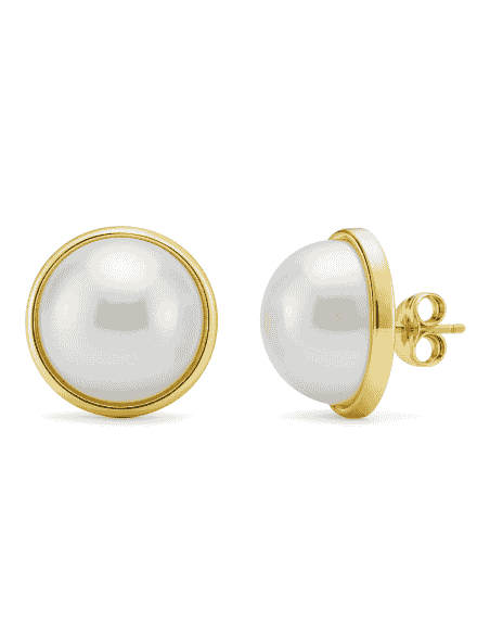 Pendientes para Mujer en Oro y Perla - Oro amarillo 18K