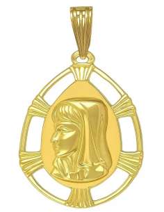 Medalla Virgen Niña - Oro Amarillo 18K