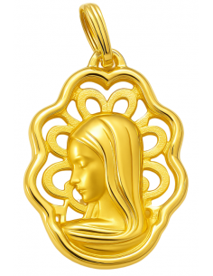 Medalla Virgen Niña - Oro Amarillo 18K