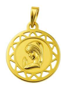 Medalla Virgen Niña - Oro Amarillo 18K