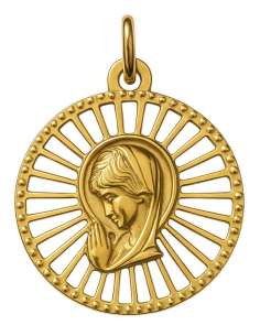 Medalla  Virgen Niña - Oro Amarillo 18k