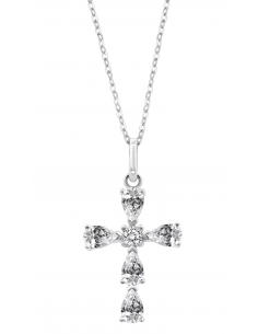 Collar para Mujer Cruz con Circonitas Plata de Ley - Lotus LP3556-1/1