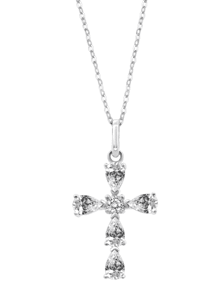 Collar para Mujer Cruz con Circonitas Plata de Ley - Lotus LP3556-1/1
