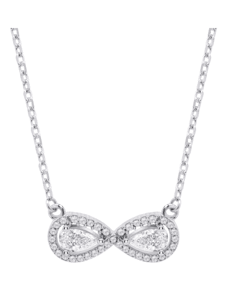 Collar para Mujer Infinito con Circonitas Plata de Ley - Lotus LP3896-1/1