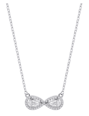 Collar para Mujer Infinito con Circonitas Plata de Ley - Lotus LP3896-1/1