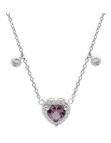 Collar para Mujer en forma de Corazón con Circonitas Plata de Ley - Lotus LP3589-1/1