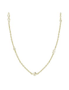Collar para Mujer Infinito y corazón Plata de Ley Dorada - Lotus LP3891-1/1