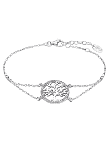 Pulsera para Mujer Arbol de la Vida con Circonitas Plata de Ley - Lotus LP1746-2/1