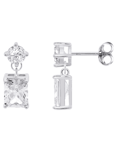 Pendientes para Mujer con Circonitas Plata de Ley - Lotus LP3892-4/1