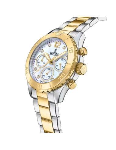 Reloj para Mujer Bicolor con esfera nacar y circonitas - Festina  F20604/1