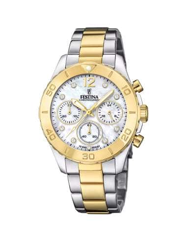 Reloj para Mujer Bicolor con esfera nacar y circonitas - Festina  F20604/1