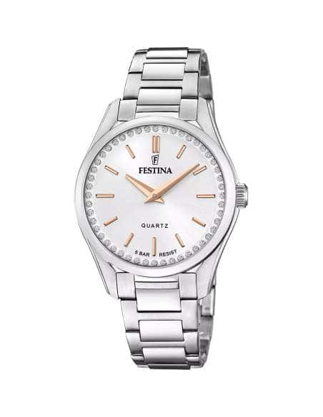 Reloj para Mujer con Esfera Plateada y Circonitas - Festina F20583/1