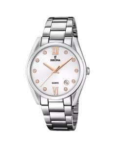 Reloj para Mujer con Esfera Plateada y Circonitas - Festina F16790/A