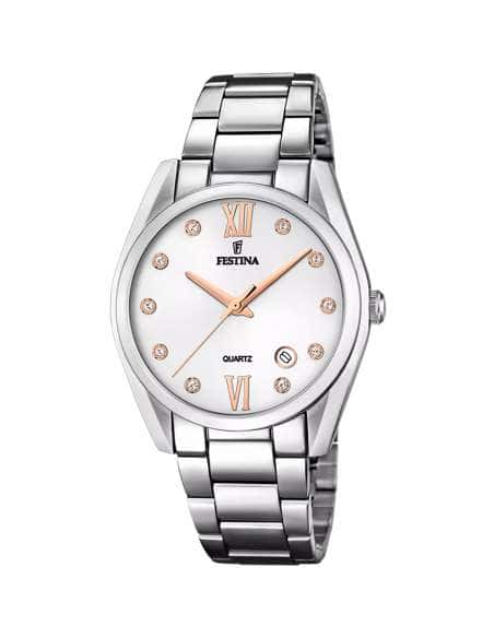 Reloj para Mujer con Esfera Plateada y Circonitas - Festina F16790/A