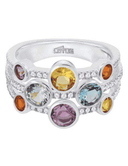 Anillo para Mujer con circonitas y Piedras Plata de Ley - Lotus LP3878-3/118