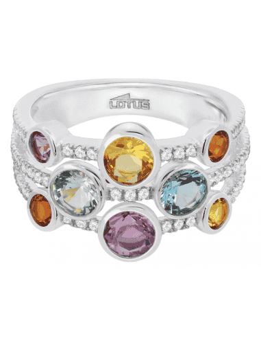 Anillo para Mujer con circonitas y Piedras Plata de Ley - Lotus LP3878-3/112