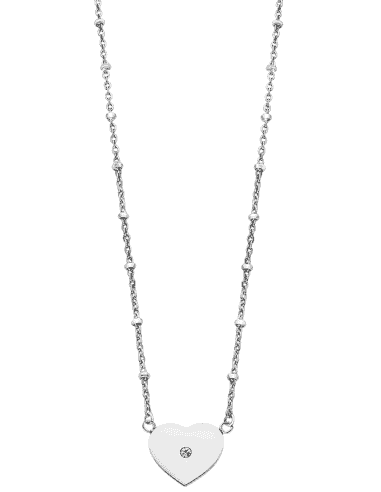Collar para Mujer en forma de Corazón con Circonita Acero - Lotus LS2033/1/1