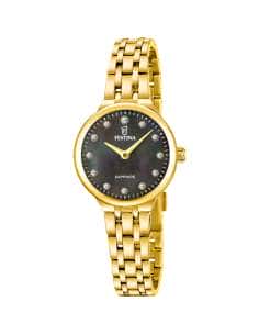Reloj para Mujer Dorado con Esfera negra y Circonitas - Festina F20745/4