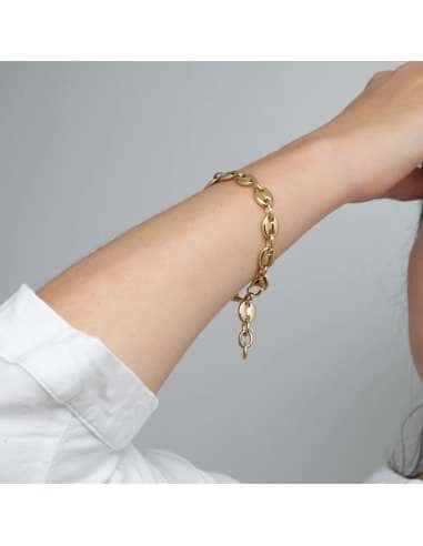 Pulsera para Mujer de eslabones calabrote de Acero Dorado - Lotus LS2140/2/2
