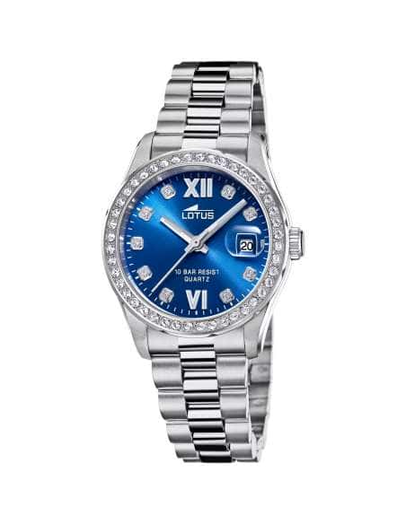 Reloj para Mujer Esfera Azul y circonitas con Correa de Acero - Lotus 18933/3