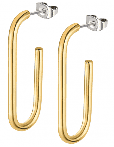 Pendientes para Mujer Bicolor en forma de Clip de Acero Dorado - Lotus LS2230/4/2