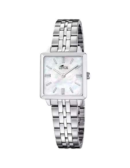 Pack Reloj y Complementos para Mujer 2Gether Esfera Cuadrada nacar con Pulsera de Regalo - Lotus 19010/1