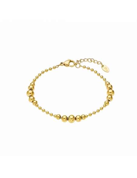 Pack Reloj y Complementos para Mujer 2Gether Esfera nacar con acero dorado y Pulsera de Regalo - Lotus 19007/1