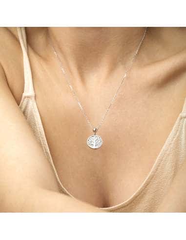 Collar para Mujer Arbol de la Vida con Circonitas Acero - Lotus LS2225/1/1