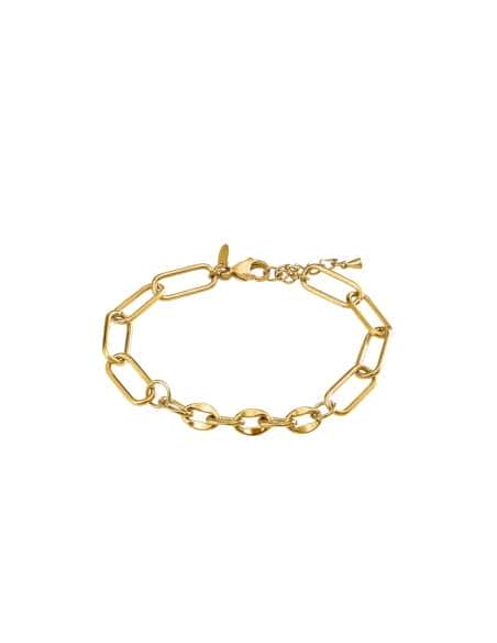 Pack Reloj y Complementos para Mujer 2Gether Esfera Champagne y Correa de Acero Dorado y Pulsera de Regalo - Lotus 19011/2