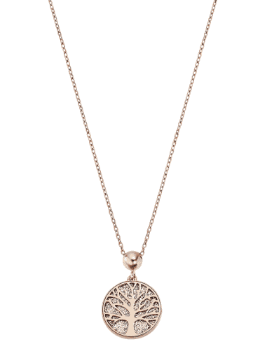 Collar para Mujer Arbol de la Vida con Circonitas Acero Rosa - Lotus LS2225/1/2