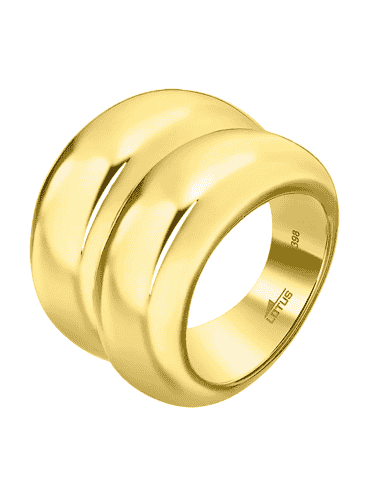 Anillo para Mujer Diseño Doble de Acero Dorado - Lotus LS2443/3/218