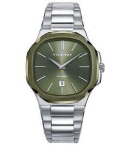 Reloj para Hombre Esfera Verde y Brazalete de Acero - Viceroy 45111-67