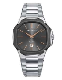 Reloj para Hombre Esfera Negra y Brazalete de Acero - Viceroy 45111-17