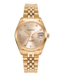 Reloj para Mujer Esfera Dorada con Caja y Brazalete Dorado - Viceroy 42414-23