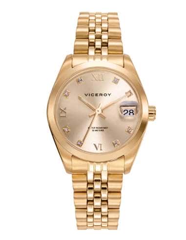 Reloj para Mujer Esfera Dorada con Caja y Brazalete Dorado - Viceroy 42414-23