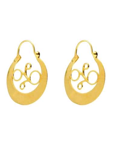 Pendientes Aro canario de plata de ley chapado en Oro – Plata 925