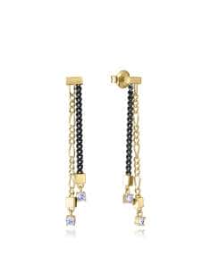 Pendientes  para Mujer cadenas en plata Bañado en Bitono y Circonita - Viceroy 13249E100-35