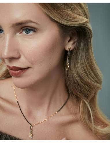 Pendientes  para Mujer cadenas en plata Bañado en Bitono y Circonita - Viceroy 13249E100-35