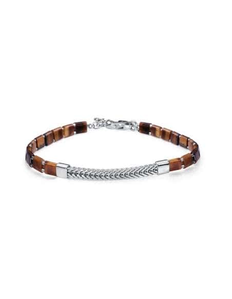 Pulsera para Hombre de Plata con Rodio y Piedras Naturales - Viceroy 13257P1000-44