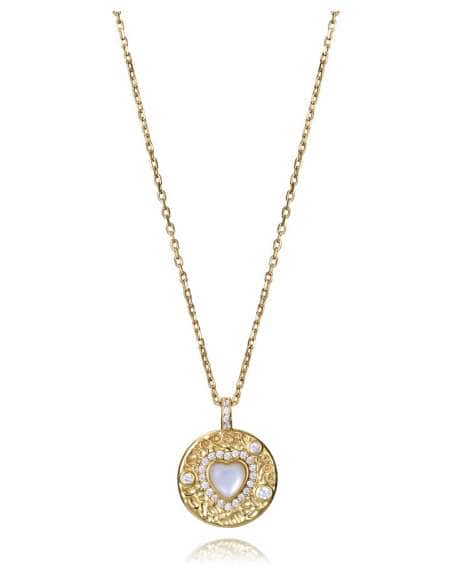 Collar para Mujer de Plata con Baño de Oro Aros Enlazados con Circonitas - Viceroy 2362C100-90