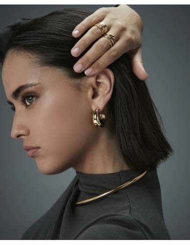 Pendientes Aro para Mujer de Acero Dorado - Viceroy 5420E01012