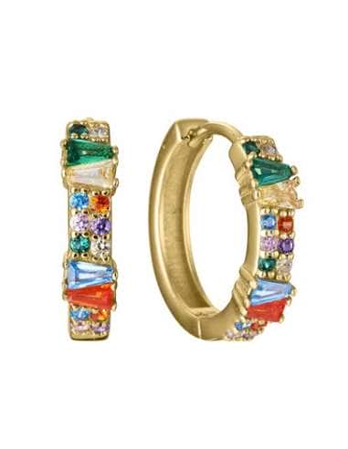 Pendientes para Mujer Aro de Plata Dorada con Circonitas de colores - Viceroy 15130E100-39
