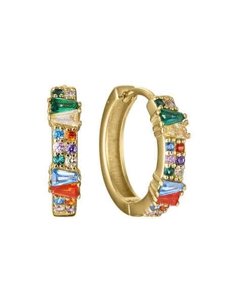 Pendientes para Mujer Aro de Plata Dorada con Circonitas de colores - Viceroy 15130E100-39