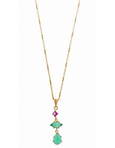 Collar para Mujer de Plata Chapada en Dorado - Salvatore 247C0030